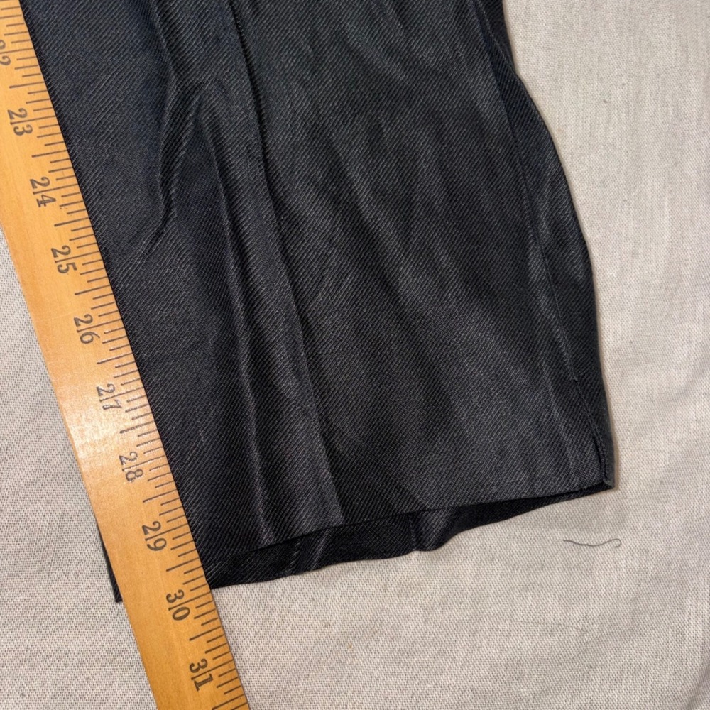 Banana Republic Black 100% Linen Straight Leg Trousers Pants Womens Size 6 - Picture 2 of 6